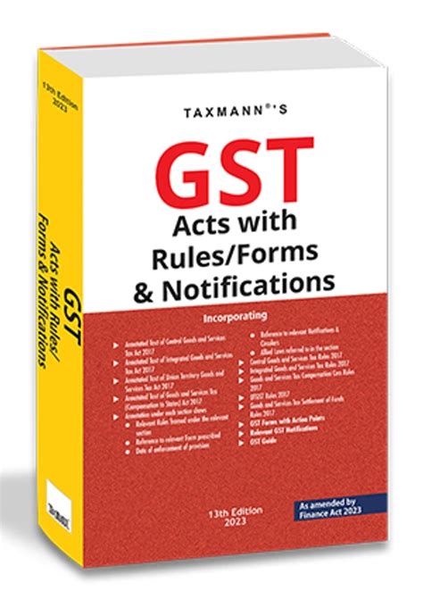 Gst Acts With Rules Forms Notifications Taxmann Publications