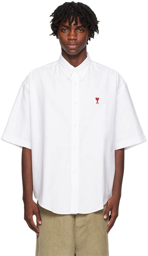 AMI Paris White Ami De Cœur Shirt AMI