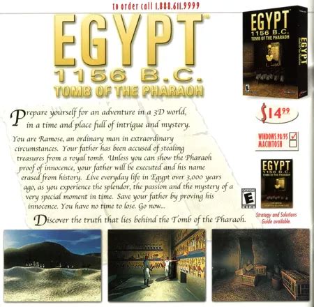 Egypt 1156 B C Tomb Of The Pharaoh 1997 MobyGames