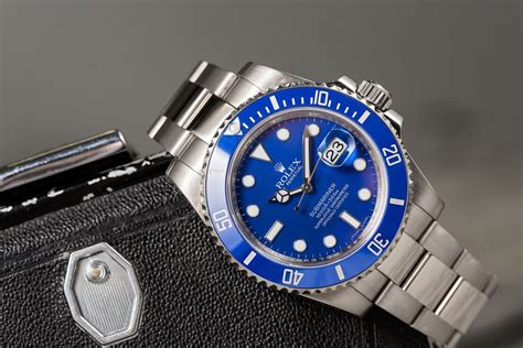 Rolex Submariner 116619 Smurf In 18k White Gold Bob S Watches