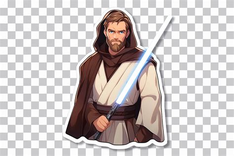 Star Wars Obi Wan Kenobi Lightsaber Sticker Star Wars Stickers