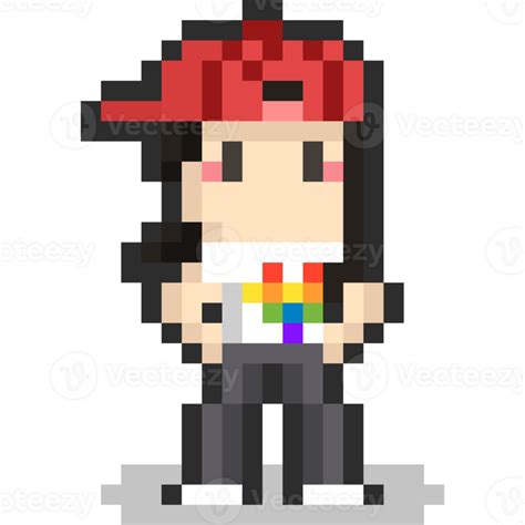 Píxel Arte Dibujos Animados Lgbt Personaje 31098099 Png