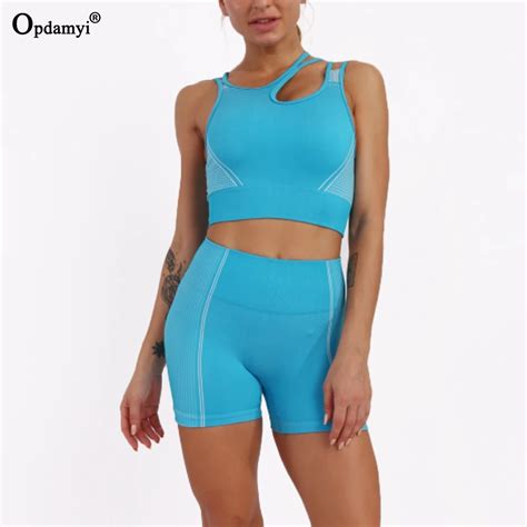 Seamless Yoga Set Gym Clothing Workout Clothe Women Tracksuit Crop Top