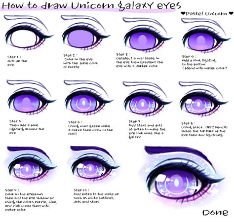 Unicorn Galaxy Eyes Pastel unicorn - Illustrations ART street