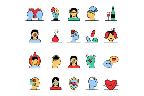 Stressed Person Color Symbols Business Depression Office P