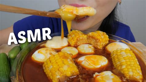 Asmr Soft Boiled Eggs Seafood Boiled Sauce No Talking Eating Sounds