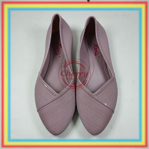 Jual A538 3 Sepatu Jelly Karet Verotino Flat Shoes Cewek Lentur