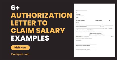 Authorization Letter To Claim Salary Examples Format Pdf Tips