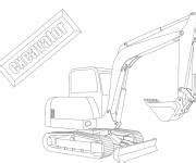 Coloriage Pelle Mécanique pour excavation dessin gratuit à imprimer