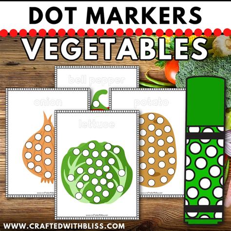 Vegetables Do A Dot Marker Fine Motor Printable Dot Marker Craft