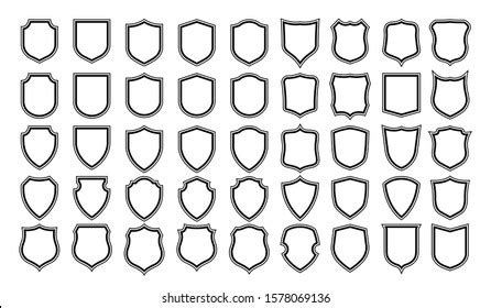 Vector Shield Icon Heraldic Shields Security Stock Vector (Royalty Free) 1578069145