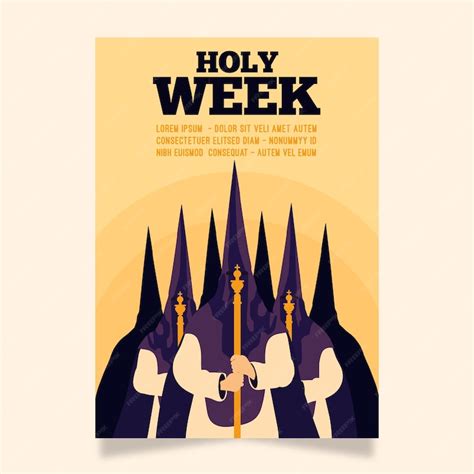 Free Vector Holy Week Poster Template