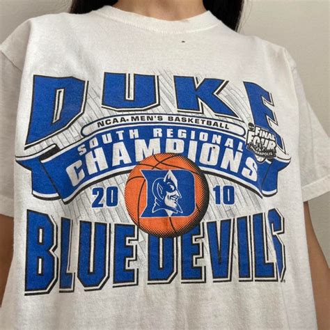 Vintage Duke University Champions Graphics White Tee Shirt Kaisers Closet