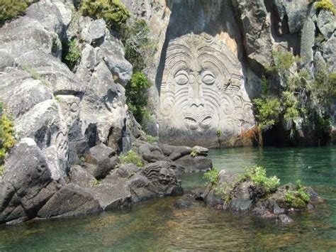 Maori Rock Carvings on Lake Taupo