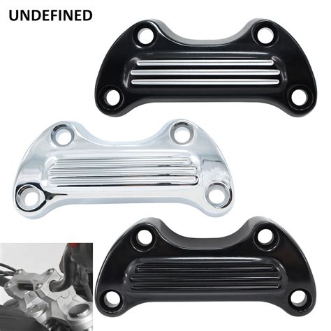 Motorcycle CNC 1 Handlebar Top Clamp Bar Riser Mount Cover For Harley