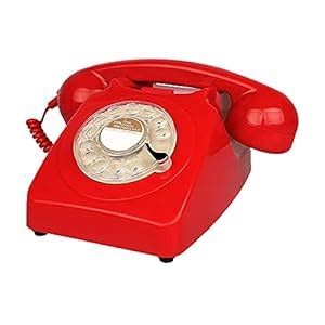 Red Rotary Dial Telephones Benotek 1980 S Classic Old Style Retro