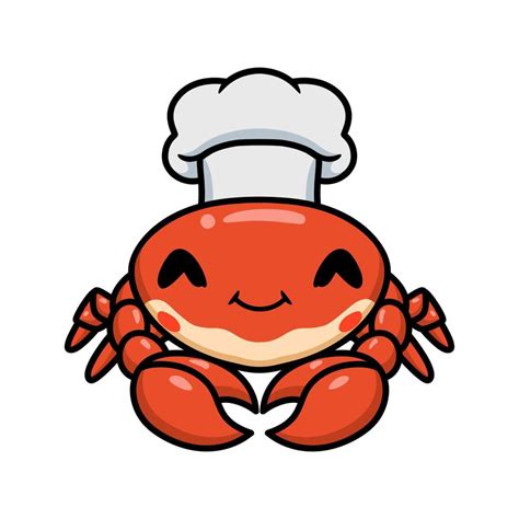 Cute Little Chef Crab Cartoon 12345037 Vector Art At Vecteezy