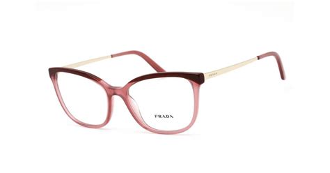 Prada 0pr 07wv Eyeglasses Bordeauxopal Cherryclear Demo Lens In Brown Lyst