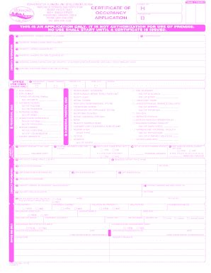 Certificate Of Occupancy Application City Of Richmond Fill And Sign