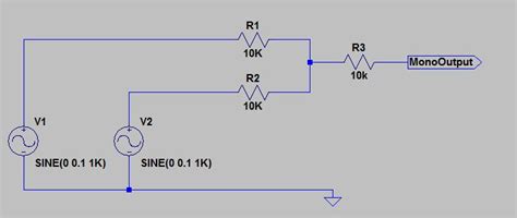 Simple Mono To Stereo Converter Circuit Diagram