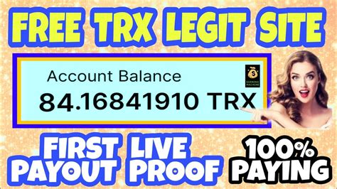 My First Live Withdrawal Proof Paying Trx Site Legit Trx