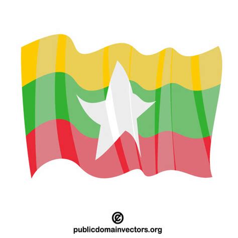 Myanmar National Flag Public Domain Vectors