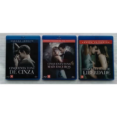 Blu Ray Trilogia Cinquenta Tons De Cinza Original Shopee Brasil