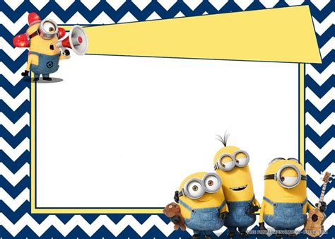 Free Printable All Minions Birthday Invitation Templates Minion