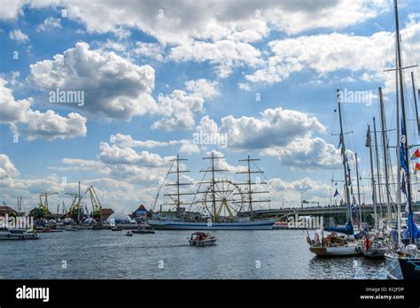 Szczecin Poland 7 August 2017 Ship At The Quay During The Finale Of