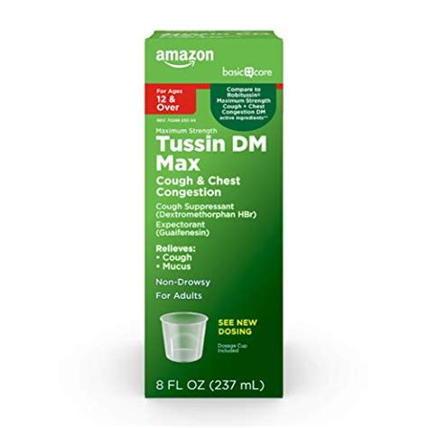 Amazon Basic Care Tussin DM Cough Congestion Relief Maximum Strength