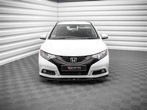 Maxton Front Splitter V2 Honda Civic Mk9 2011 2014 Textured For