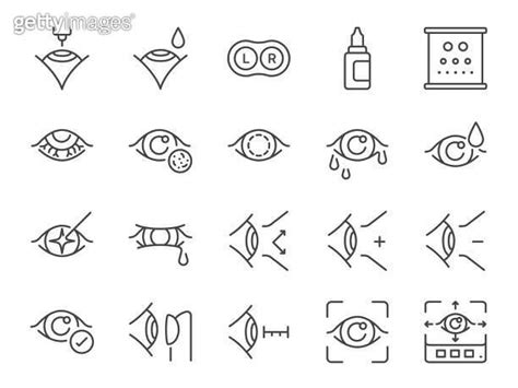 Ophthalmology Icon Set It Included Eye Vision Eyesight Optical And