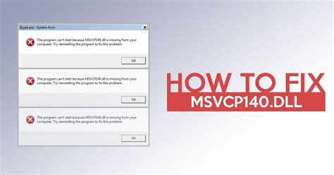 Msvcp Dll Missing Common Errors And Ways To Fix Prevent It