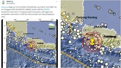 Gempa M 5 4 Terjadi Di Sukabumi Warga Merasakan Dua Kali Gempa Tak