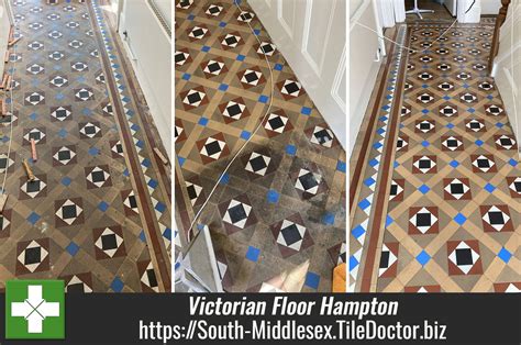 Victorian Tiled Floor Hidden Under Carpet For 30 Years Deep Cleaned And