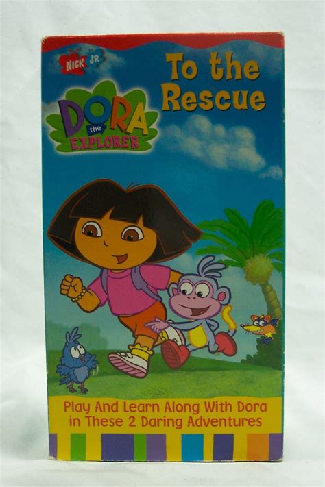 Vintage Nick Jr Dora The Explorer To The Rescue Cartoon Vhs Video 2001