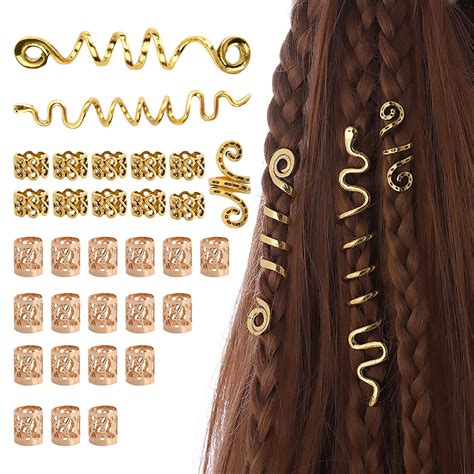 Laughhe St Ck Haar Dreadlocks Schmuck Gold Dreadlocks Haarschmuck