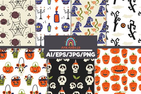 Cute Halloween Seamless Pattern Graphic By Anka Drozd Creative Fabrica