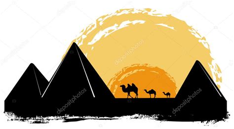 Pyramid Silhouette — Stock Vector © Bogalo 10852156