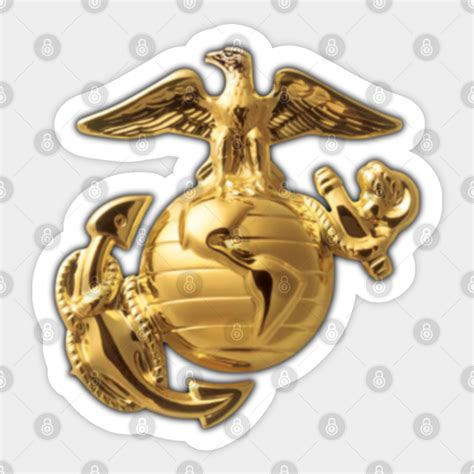 Usmc Enlisted Eagle Globe And Anchor Usmc Sticker Teepublic