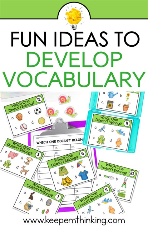 5 Fun Ways To Boost Vocabulary Development In The Primary Grades Keep