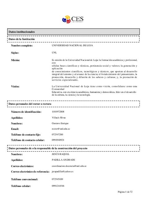 Pdf Datos Institucionales Datos De La Institución Nombre Completo Sergio Leonardo Pardo