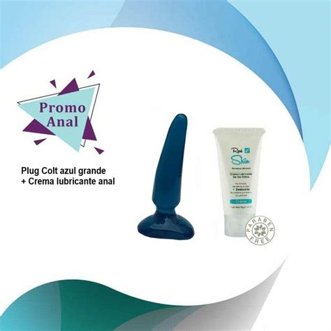 Combo Plug Lubricante Anal Compr Real Skin En Reina Mora Sex Sho