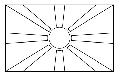 Flag of North Macedonia Emoji coloring page - ColouringPages