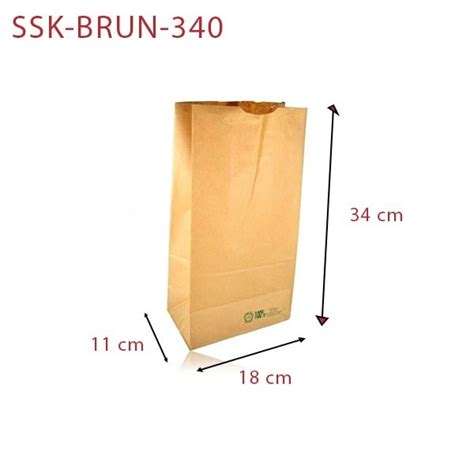 Sac Kraft Sos Brun Pour Ventes Emporter Sml Food Plastic