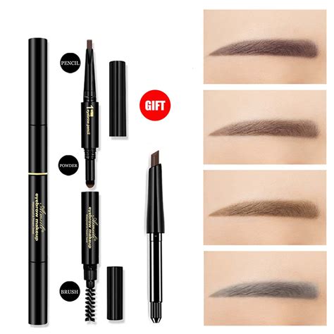 3 In 1 Automatic Eyebrow Powder And Eyebrow Brush And Automatic Eyebrow Pencil With A Refill Pencil