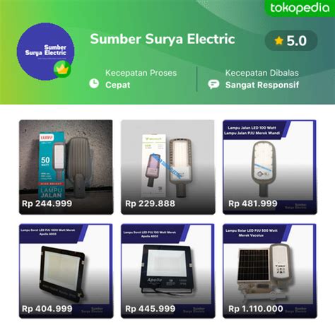 Toko Sumber Surya Electric Online Produk Lengkap Harga Terbaik