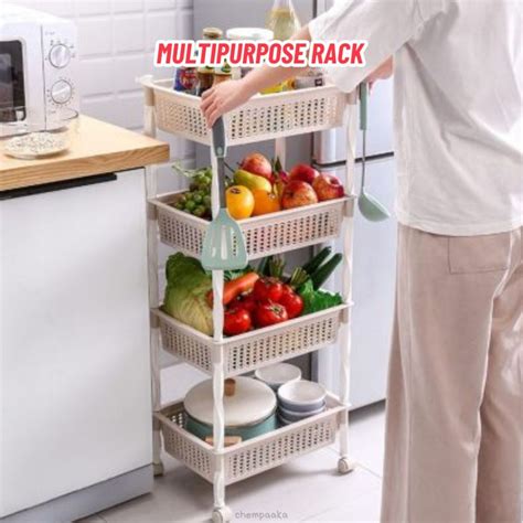 Multipurpose Rack Tier Makeup Storage Onions Chilies Dry Grocery