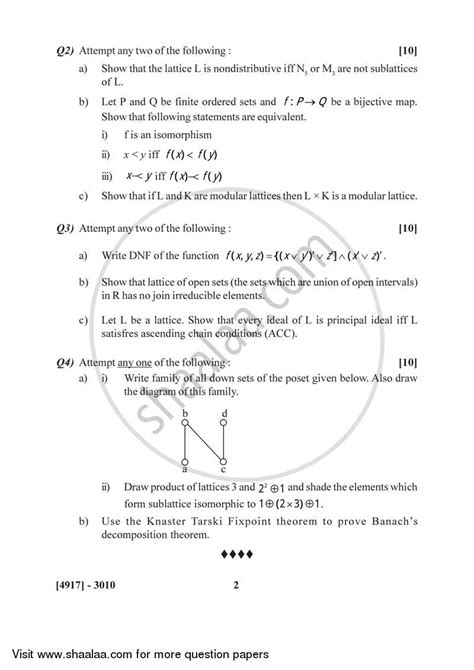 Lattice Theory B Sc Mathematics Semester Tybsc