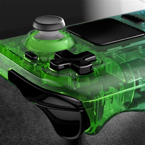 Extremerate Gradient Translucent Green Blue Faceplate Back Plate Shell For Steam Deck Handheld